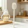 Cepillo para Biberones de Pulpa de Madera y Algodón Personalizado con Mango Largo, Cepillo para Tazas para Limpiar Sin Rincones Muertos, Cepillo Desmontable y Portátil
