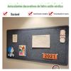 Adesivo de parede de feltro estilo nórdico autoadesivo display de trabalhos de jardim de infância parede de fotos quadro de avisos feltro colorido placa acústica