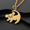 Transfronterizo Temu Más Vendido El Rey León Simba Colgante de Collar de Acero Inoxidable Joyería de Moda Regalo para Mujeres Accesorios de Acero de Titanio