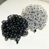 Pinza Banana de Malla con Lunares Estilo Suave para Coleta Alta para Mujer, Pasador Versátil, Pinza para el Cabello, Accesorio para el Cabello Blanco y Negro