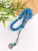 33 Perlas de Oración Turquesa Misbaha 10mm Perlas de Oración Tasbih