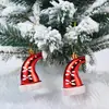 Adornos navideños de plástico, medias navideñas, muletas, colgantes, pequeños adornos para árboles de Navidad.