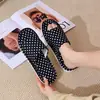 Pantuflas de Gatito con Lunares Estilo Japonés para Mujer, Tela, Todas las Estaciones, Cómodas, Antideslizantes, Pantuflas de Piso para el Hogar, Modelo 2026