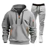 Traje de Sudadera Deportiva Otoño e Invierno Transfronterizo 2024 para Hombre con Cremallera Sudaderas Ropa Deportiva Traje Suéter Suéter Conjunto de Dos Piezas