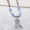 Colar de contas de cerâmica colorida Moda Retro Novo Estilo Chinês Personalidade Colar Longo Camada Dupla Colar Colar Avançado Atacado