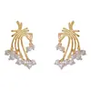 Pendientes Exagerados de Línea Metálica con Borla de Perla Estilo Europeo y Americano, Pendientes Elegantes de Lujo Ligero Retro con Diseño Único para Mujeres
