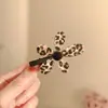 Acessórios de Cabelo Estilo Coreano Grampo com Estampa de Leopardo Flor Elegante 2025 Presilha Nova Feminina Grampo para Volume de Cabelo Placa de Clipe de Peça Única de Alta Qualidade