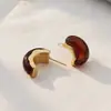 Pendientes Maillard retro en forma de C chapados en oro, moda francesa, elegantes, de temperamento simple, pendientes de alta gama al por mayor