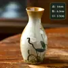 Vaso Pequeno de Cerâmica Pintado à Mão de Jingdezhen Criativo de Grés Arranjo de Flores Enfeites de Sala de Estar Peça Hidropônica de Mesa