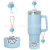 Accesorios Decorativos Stanley Correa de Mano de Cuerda Trenzada Estuche para Labial Llavero Duende Briqueta Funda de Silicona Antideslizante para Taza