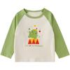 Cotton Hall Camiseta de Algodón Puro para Niños Otoño Niños y Niñas Bebé Dibujos Animados Tops Camisetas de Manga Larga para Niños Transpirables