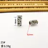 Xizang Plata Estilo Retro Barril Recto Cuentas DIY Accesorios para Joyería Hecha a Mano Pulsera Collar Cuentas de Agujero Grande Accesorios Metabo