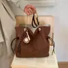 Estilo Coreano Mate para Viajes Casual Gran Capacidad Relajado Retro Gamuza Cadena para Mujer Bolso Tote Hombro Axila