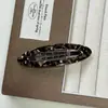 Grampo de Cabelo Versátil Retrô de Acetato Coreano BB Clip Feminino Verão Dopamina Doce Oval para Franja