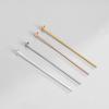 Cuentas de Plata de Ley S925 con Forma de T Redondas Planas Soporte Vacío de Alambre de Plata Accesorios para Joyería DIY Pin Colgante Chapado en Oro K con Cuentas