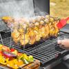Estante Plegable de Acero Inoxidable para Piernas de Pollo con Bandeja Base, Parrilla Portátil de Acero Inoxidable 304 para Barbacoa
