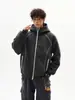 Sudadera con capucha de punto abierta estilo americano, sudadera versátil de corte holgado retro a la moda para parejas