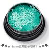 Polvo brillante de diamante de alto destello PET, lentejuelas ultrafinas de 6 mm, polvo láser degradado con forma de estrella de cinco puntas hueca para uñas, polvo brillante al por mayor