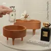 Bandeja de Almacenamiento para Perfumes y Aromaterapia de Madera de Cerezo Norteamericano, Bandeja para Llaves de Entrada de Madera Maciza, Organizador de Joyas y Artículos Varios