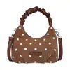 Bolso de nube con estampado de lunares y diseño plisado, nuevo bolso cruzado de nicho 2026, diseño de moda coreana para mujer, bolso tipo empanada