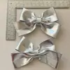 Novo Laço de Fita Cetim Prata Acessórios para Roupas Sapatos e Meias Acessórios DIY Materiais Artesanais Acessórios de Combinação para Tamancos