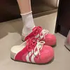 Sapatos com Sola Grossa para Aumentar a Altura para Mulheres 2026 Nova Moda Primavera e Verão Tendência Tamancos Fechados Slip-On Femininos