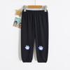 Pantalones de Verano Anti-Mosquitos para Niños y Niñas con Estampado de Garra Espacial, Estilo Verano de Algodón y Lino, Pantalones Transpirables para Niños Pequeños, Delgados y de Secado Rápido