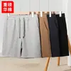 Pantalones cortos de algodón chino de talla grande, verano 2026 unisex holgados de estilo deportivo Hong Kong color liso casual