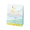 Sacola de Presente Criativa para Pintura a Óleo, Bolsa de Mão Literária, Embalagem Festiva e Exquisita para Buquê de Aniversário para Homens e Mulheres, Sacola de Papel para Presente