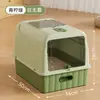 Bandeja de arena para gatos extra grande completamente cerrada con esterilización UV, inodoro para gatos a prueba de salpicaduras, caja de arena para gatos, suministros para mascotas gatos