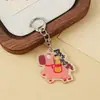 2026 Pingente de Desenho Animado Fofo Chaveiro Engraçado com Texto do Ano do Cavalo Pingente de Acrílico Chaveiro com Mensagem de Bênção para Estudantes