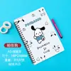 Caderno A5 Espiral Personalizado Caderno de Texto Inspirador de Aparência Sofisticada para Premiar Alunos Bloco de Notas Fofo de Desenho Animado com Folhas Soltas