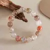 Pulsera de Estilo Chino Nueva, Versátil, Moderna, Pulsera de Cristal Super Siete, Piedra Natural, A la Moda para el Trabajo, Popular en Transmisiones en Vivo de Tiktok, Al por Mayor