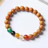 Pulsera de Sándalo Indonesio Doble Círculo 0.8 DIY Ágata Hebilla de Paz Estilo Unisex Juego Cultural Pulsera de Sándalo Venta al por Mayor