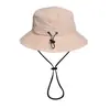 Chapéu de Pescador Novo Transfronteiriço para Homens e Mulheres com Estampa de Letras Fino Secagem Rápida Impermeável Armazenamento Dobrável Chapéu de Proteção Solar Chapéu de Montanhismo