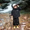 Jaqueta de Esqui Masculina Roupa Externa Primavera Outono 2026 Nova Três em Um Forro Menino Legal Roupas de Outono Crianças Bebê Corta-vento