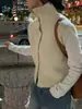Chaleco de Lana Retro Estilo Coreano para Otoño e Invierno 2024 con Cuello Apilado Peludo Tejido