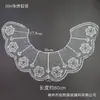 J04 Moda Bai Xi Estilo Coreano Algodão Branco Bordado Gola Grande DIY Gola de Boneca de Organza Gola Falsa Removível para Roupas