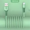 Cable de Datos de Silicona Líquida con Lámpara Cable de Carga MicroUSB Android para Teléfono Móvil Huawei VIVO Xiaomi OPPO