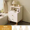 Mesita de noche personalizada para uso doméstico en el dormitorio, estante de almacenamiento pequeño y extremadamente estrecho para espacios reducidos, gabinete de almacenamiento de noche estilo crema