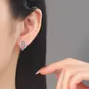 Novos brincos de argola Amazon full-diamond com zircônia, modernos e versáteis, acessórios de orelha, clipes de orelha, disponíveis para live streaming e dropshipping
