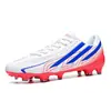 Novos Sapatos de Futebol Masculino Respiráveis de Cano Baixo para Uso Externo Profissionais para Adultos AG Travas Longas Travas Misturadas Sapatos de Futebol para Treino e Jogo