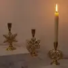 Portavelas Metálico Estilo Europeo para Navidad Decoración de Mesa Copa de Velas Romántica para Boda Accesorios para Fotografía Decoración de Ambiente Mayoreo