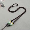 Collar especial de liquidación cuerda colgante de ágata de jade cuerda granate jade Hetian unisex tejido a mano cadena para ropa
