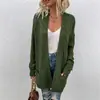 Roupas Femininas Transfronteiriças Primavera e Outono 2026 Novo Suéter Cardigan de Tricô Torcido de Comércio Exterior para Mulheres Amazon Cardigan de Tricô Torcido de Comprimento Médio para Mulheres