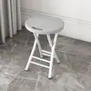 Taburete plegable de plástico, portátil para uso doméstico, taburete pequeño para adultos, taburete alto para exteriores, taburete redondo simple engrosado, silla para dormitorio