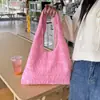 Bolso Chaleco de Hombro Único Plisado Fresco y Sencillo Ins Casual de Gran Capacidad Bolso de Compras Versión Coreana Bolso Escolar Sencillo para Estudiantes
