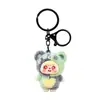 Lindo Oso de Peluche con Flocado Llavero Colgante Pequeño Colgante para Mochila Escolar Pequeños Accesorios de Joyería Juguete de Máquina de Peluches Pequeño Regalo