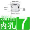 Polea Síncrona 3m 18 Dientes Ancho de Ranura 7/11/16 Tipo K Polea Síncrona Elevada de Aleación de Aluminio Agujero 4/5/6/6.35