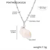 Collar con Colgante Irregular de Concha Blanca Oumika para Clavícula Collar de Acero Inoxidable con Temperamento de Lujo Ligero de Playa Oceánica Venta al por Mayor